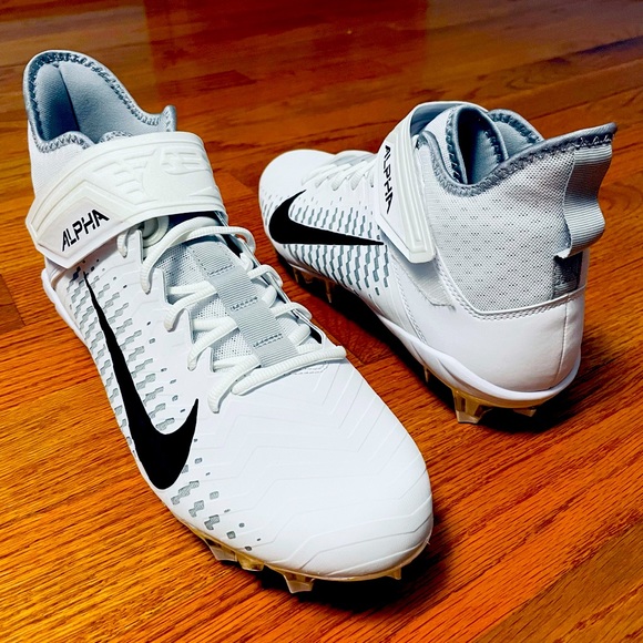 Nike Alpha Menace Pro 2 Mid Cleats AQ3209-100 Size 12 White -New main image 13